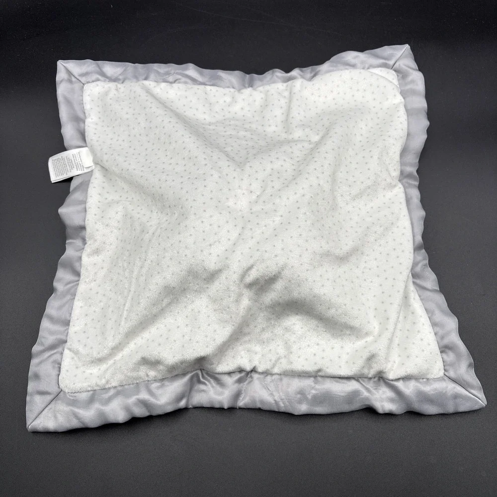 Carters Gray Elephant Plush Lovey Baby Security Blanket 2023 Dot Fabric